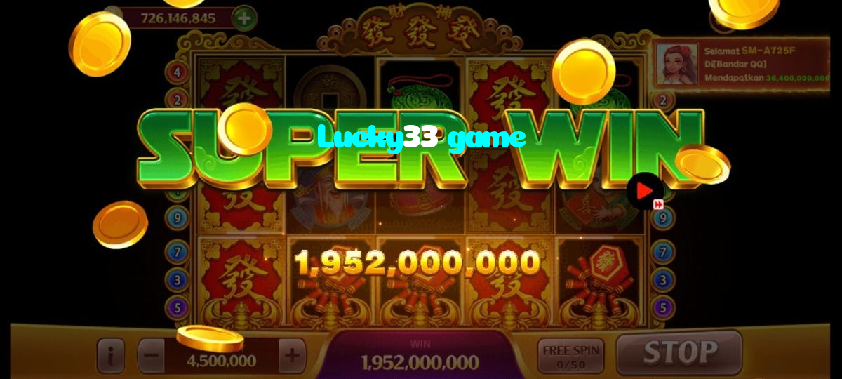 Lucky33 game casino presented on mobile device in Pakistan with slots and live games